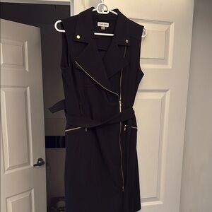 Calvin Klein Black and Gold Mini Dress, new no tags